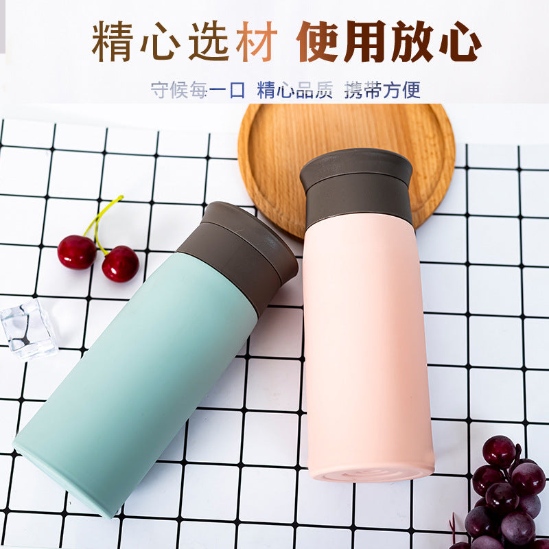 New arrival glass personalized logo double-layer plastic glass water cup business advertising cup printing floor push drainage gift cup