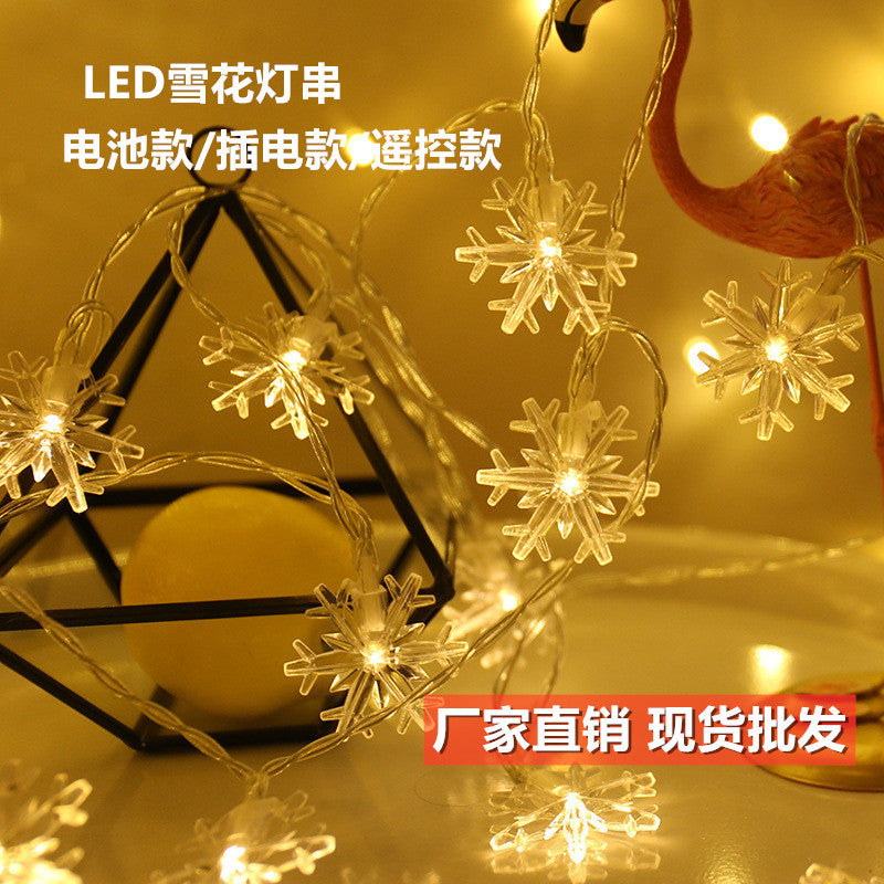 LED light string Creative snowflake light Gypsy flashing light string light, Christmas lights Outdoor holiday decoration star lights