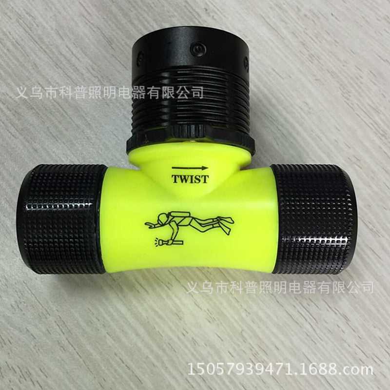 LED diving headlight, outdoor strong light charging, rotating gear change Q5 multi-function mini magnetic control lighting