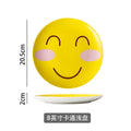 Cartoon ceramic plate - western dinner plate - steak plate - funny dish - creative emoji plate - ceramic tableware