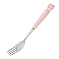 Cute stainless steel portable cutlery set - personalized bear design, includes spoon, fork, and chopsticks. perfect for students, outdoor use, and travel. stylish and high-quality