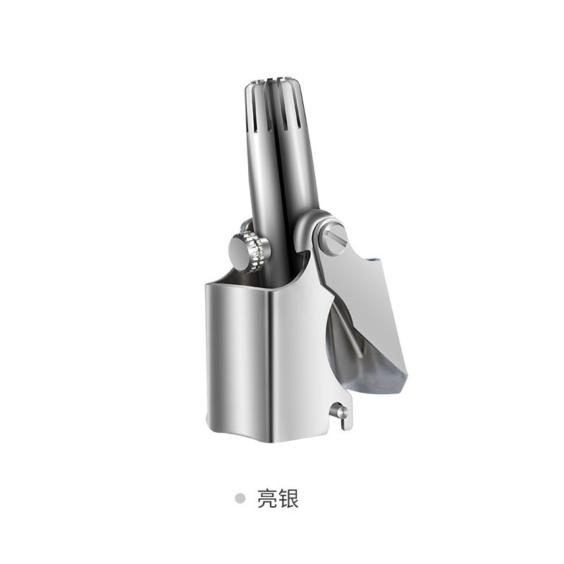 Manual nose hair trimmer, washed mechanical stainless steel nose hair trimmer, men's nostril shaver