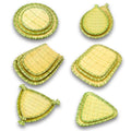 Bamboo woven disc plastic hot pot dish plate restaurant large plate barbecue plate farmhouse tableware green roast chicken plate banquet