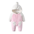 Customized export baby casual winter clothes, quilted and fleece-lined warm cotton-padded overalls, versatile baby and toddler clothing