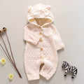 Baby knitting one-piece hoodie spring & fallnewborn clothing male and female baby sweater cute heattech romper 03
