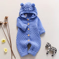 Baby knitting one-piece hoodie spring & fallnewborn clothing male and female baby sweater cute heattech romper 03