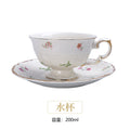 French retro romantic afternoon tea cup and saucer set, fresh floral ceramic coffee cup set, exquisite