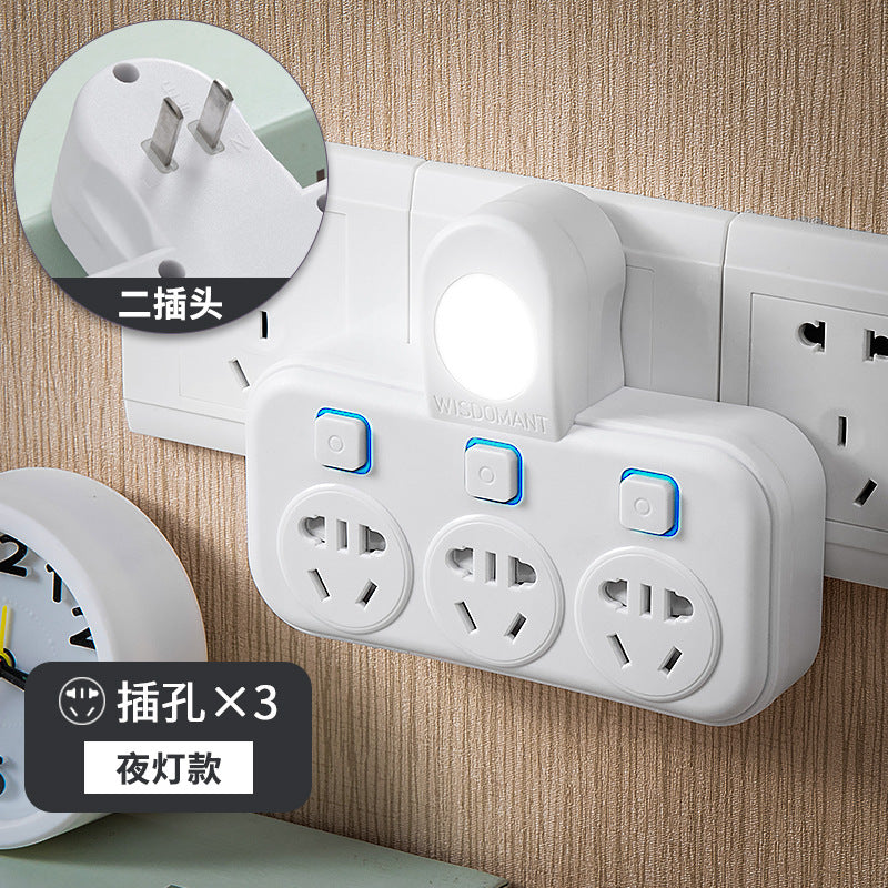 Two-pin socket converter, two-pin us standard, thai power strip, wireless multi-function two-phase double-head 2-item usb power strip