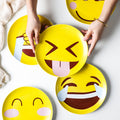 Cartoon ceramic plate - western dinner plate - steak plate - funny dish - creative emoji plate - ceramic tableware