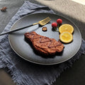 12inch matte black shallow plate