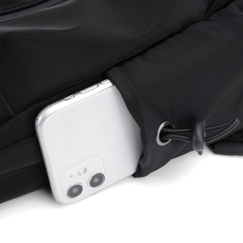 Customized sports and leisure breast bag Men's shoulder bag Crossbody bag Practical large-capacity pleated sports outdoor bag