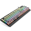 Meishang e-zu 940 steampunk mechanical keyboard - pc peripheral for gaming, esports, internet cafes - round cherry mx blue switch
