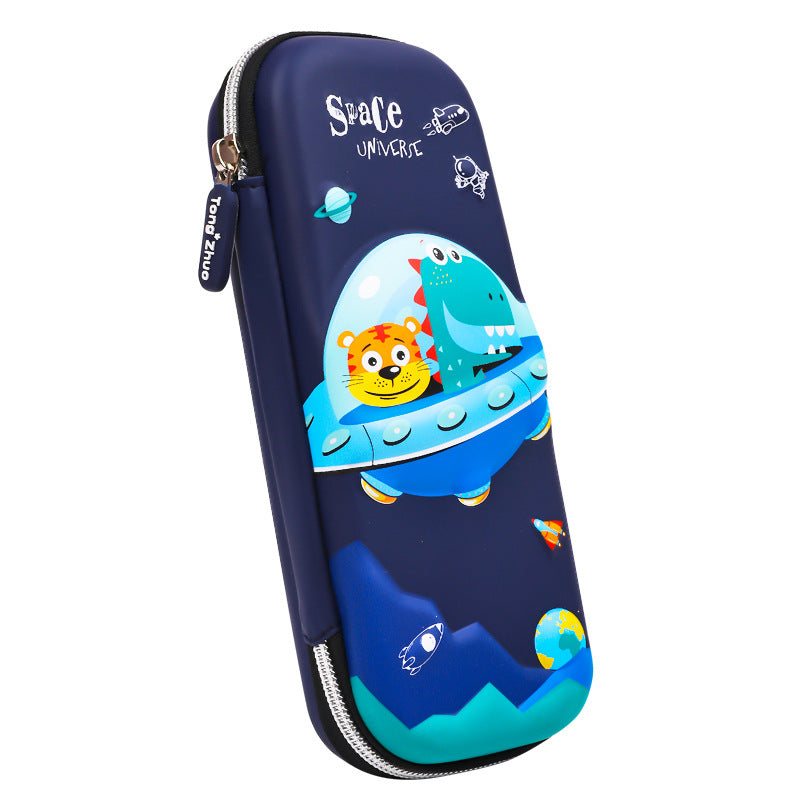 EVA pencil bag custom cartoon double-layer 3D three-dimensional multi-functional primary and secondary school student stationery box large-capacity pencil bag wholesale