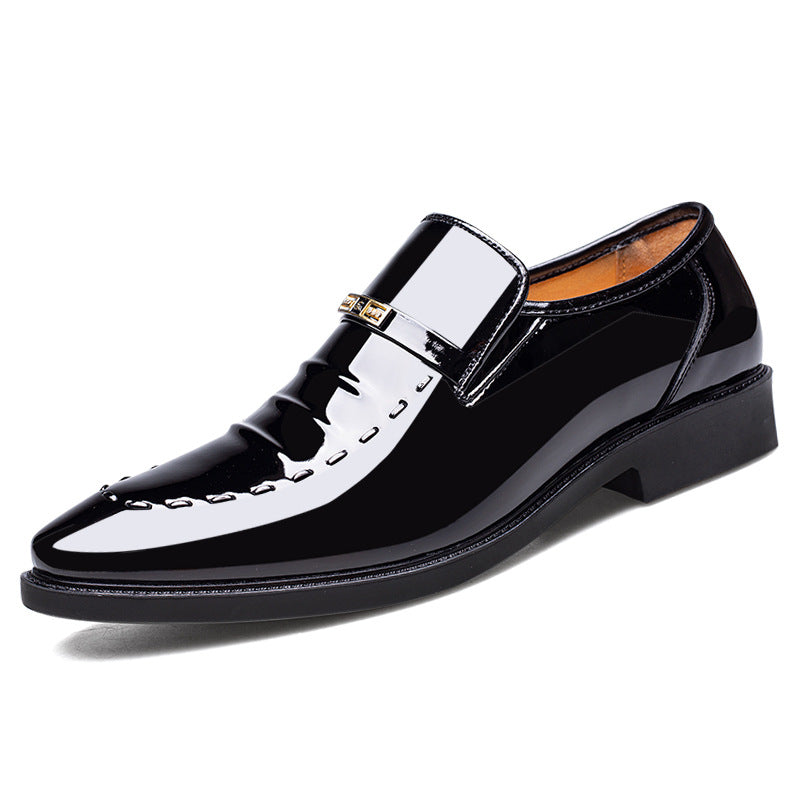 premium plus-size leather shoes for men - breathable korean style business formal low-cut shoes