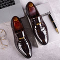 premium plus-size leather shoes for men - breathable korean style business formal low-cut shoes