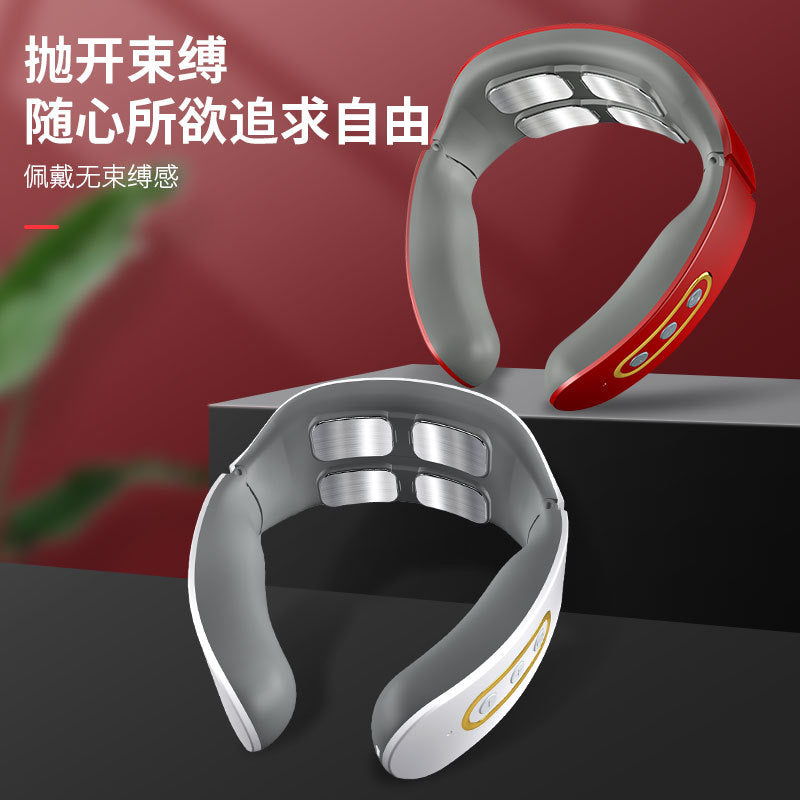 Cervical spine massager, multi-technique electric pulse full body meridian massager, neck support device, neck massager