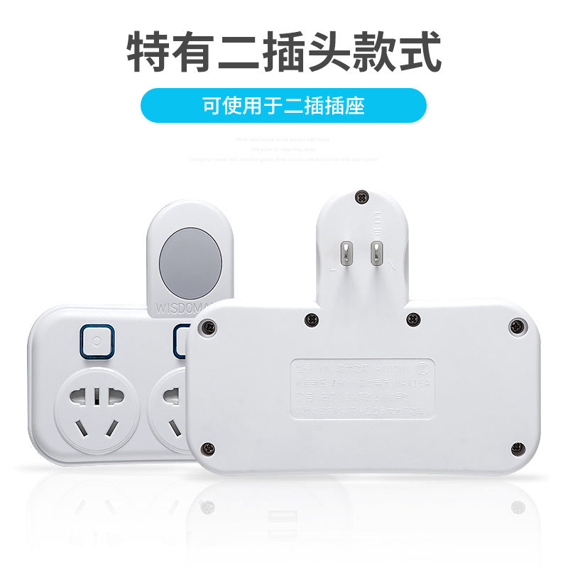 Two-pin socket converter, two-pin us standard, thai power strip, wireless multi-function two-phase double-head 2-item usb power strip