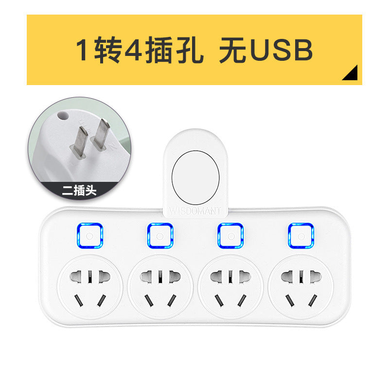 Two-pin socket converter, two-pin us standard, thai power strip, wireless multi-function two-phase double-head 2-item usb power strip