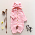 Baby knitting one-piece hoodie spring & fallnewborn clothing male and female baby sweater cute heattech romper 03