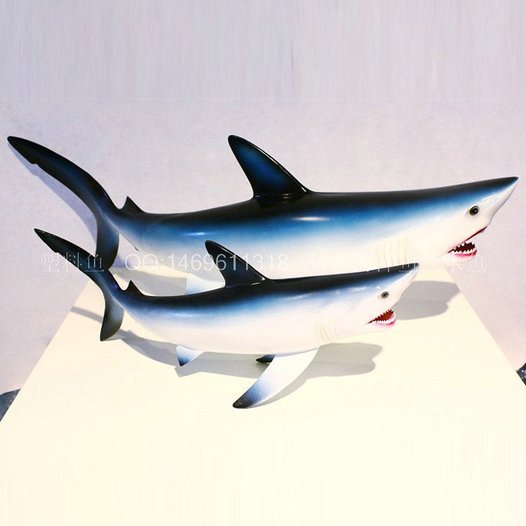Simulation tropical fish model, shopping mall atrium pendant fishing decoration fiberglass fish pointed mouth, plastic shark model