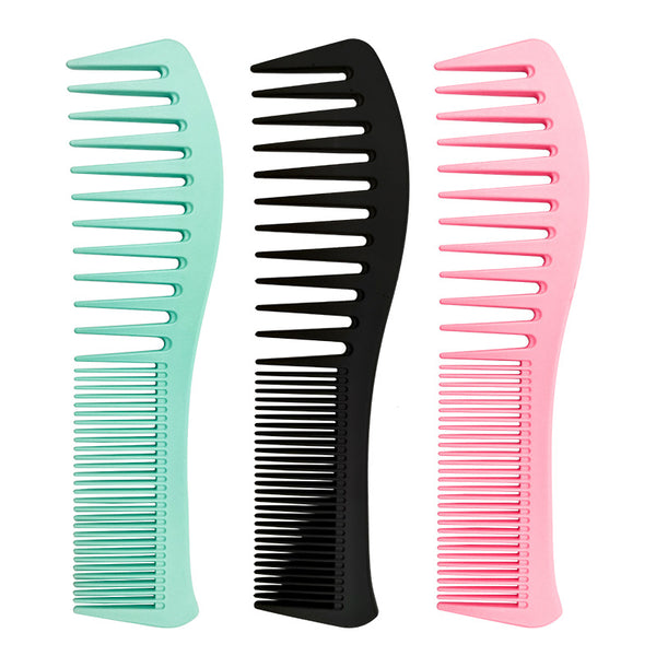 Plastic Color Hair Salon Two-headed Comb Multifunctional Styling Comb Dense Teeth Arc Curling Hair Comb Shunfa Manufacturer Wholesale