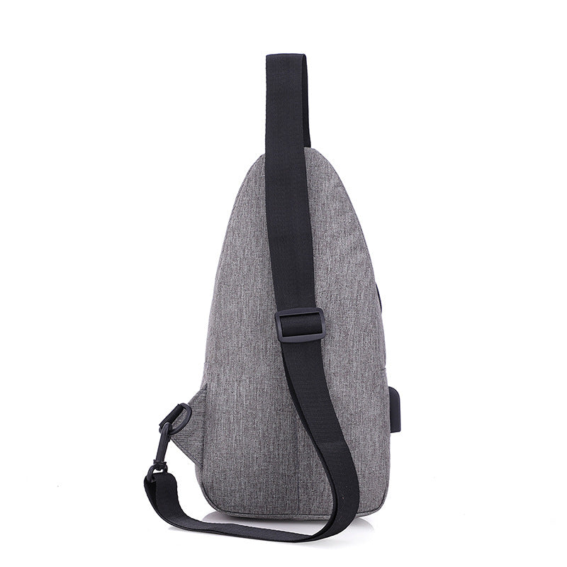 Foreign trade fashion taste men's breast bag European and American trend shoulder bag sports messenger bag printing logo gift wholesale