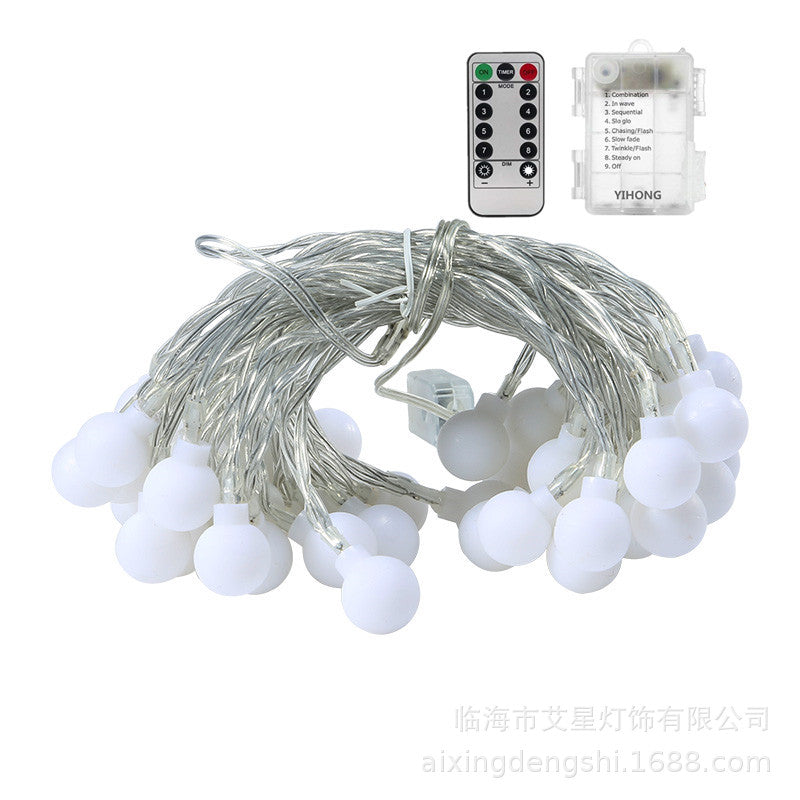 led low voltage round ball light string remote control battery box usb outdoor waterproof  hot-selling Christmas lights decorative small lanterns