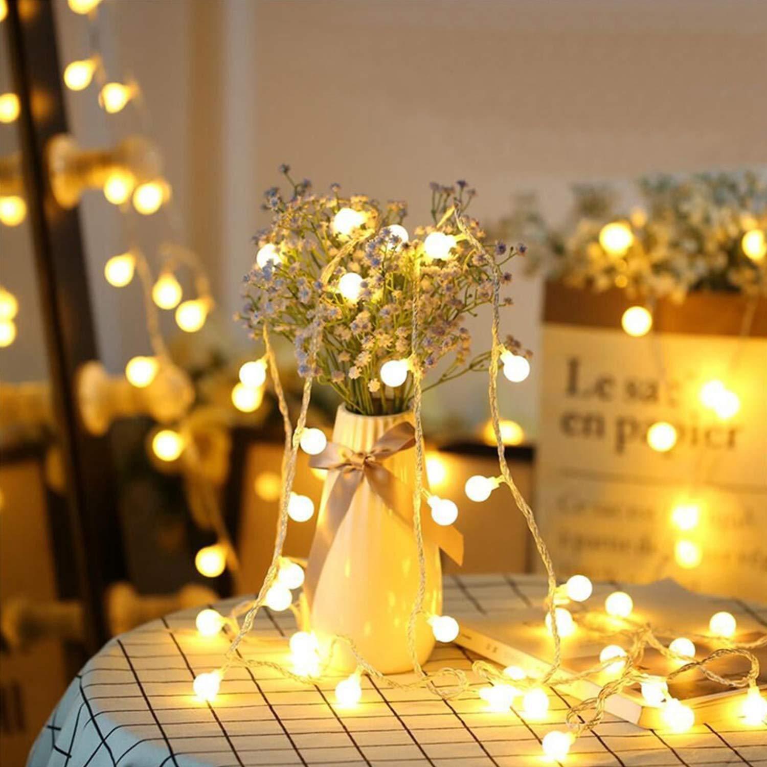 led low voltage round ball light string remote control battery box usb outdoor waterproof  hot-selling Christmas lights decorative small lanterns
