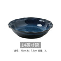 10inch japanese style large sauerkraut fish bowl for home ceramic soup basin kiln turned large soup bowl creative lace bowl wholesale