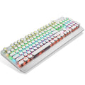 Meishang e-zu 940 steampunk mechanical keyboard - pc peripheral for gaming, esports, internet cafes - round cherry mx blue switch