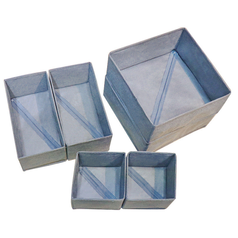 Customized non-woven storage box three-piece set six-piece set drawer grid sorting storage clothing pants fabric folding