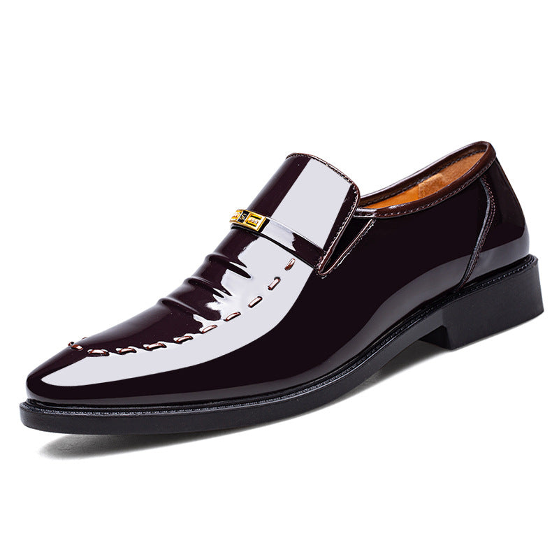 premium plus-size leather shoes for men - breathable korean style business formal low-cut shoes