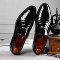 premium plus-size leather shoes for men - breathable korean style business formal low-cut shoes