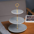 European style multi-tiered fruit platter - creative & stylish dining plate, modern living room three-tier fruit bowl, double-layer candy dish