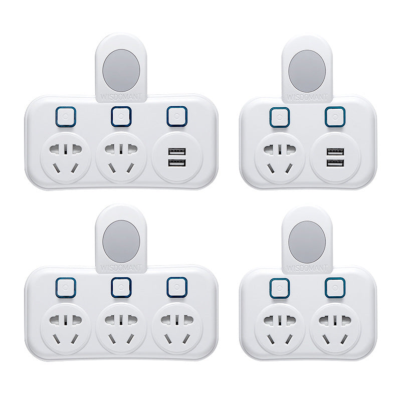 Two-pin socket converter, two-pin us standard, thai power strip, wireless multi-function two-phase double-head 2-item usb power strip