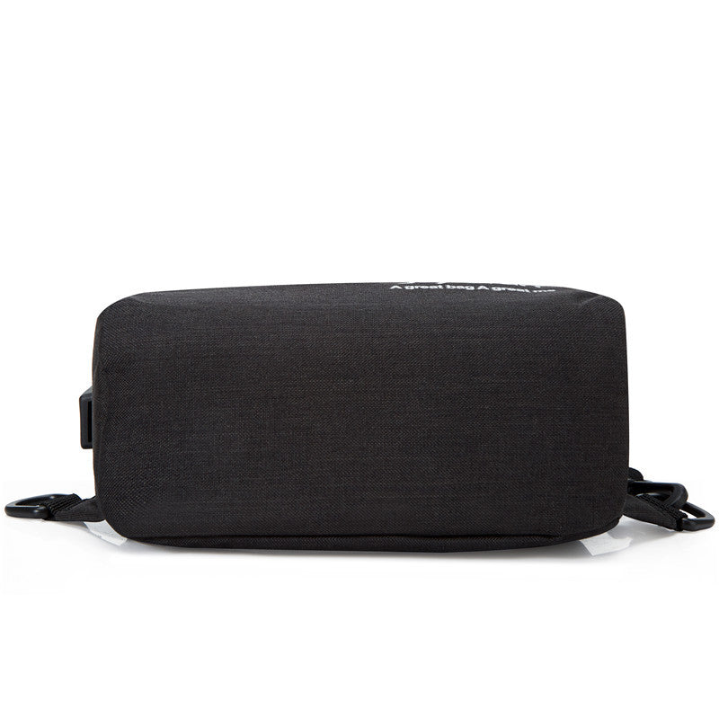 Foreign trade men's breast bag outdoor leisure shoulder bag cycling satchel going out USB charging commuter messenger bag wholesale
