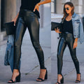 Wish independent station best selling leather pants women's plus size high waist sexy fashion style bottom pants cross-border hot sale