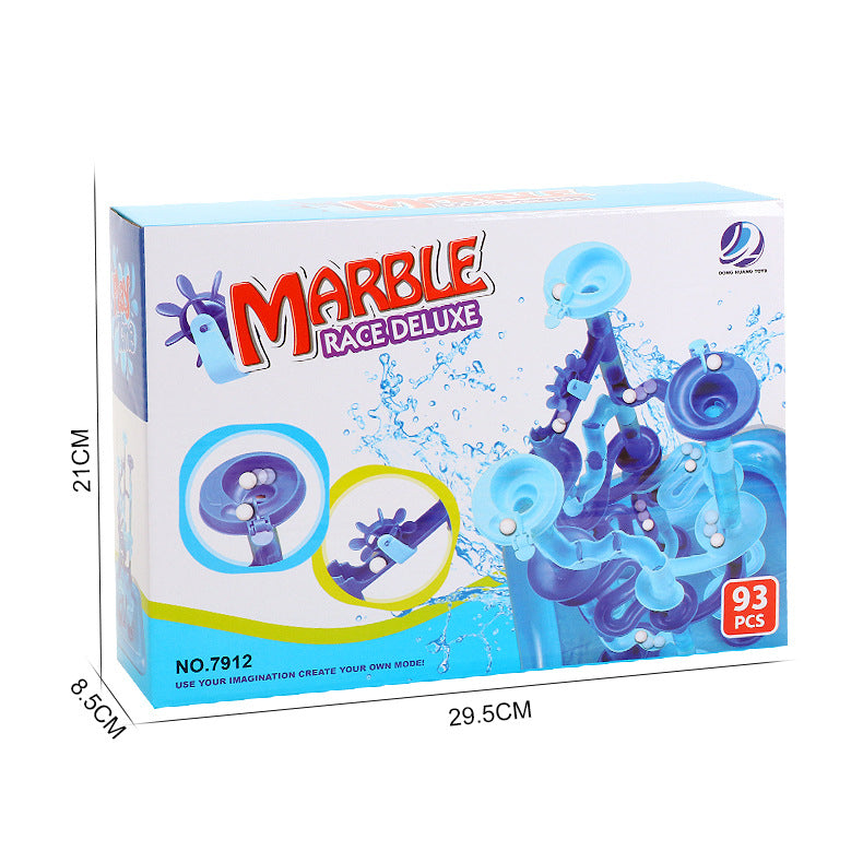 Variety of orbit water ball building block 31-107PCS space slide maze slide DIY building block enlightenment toy