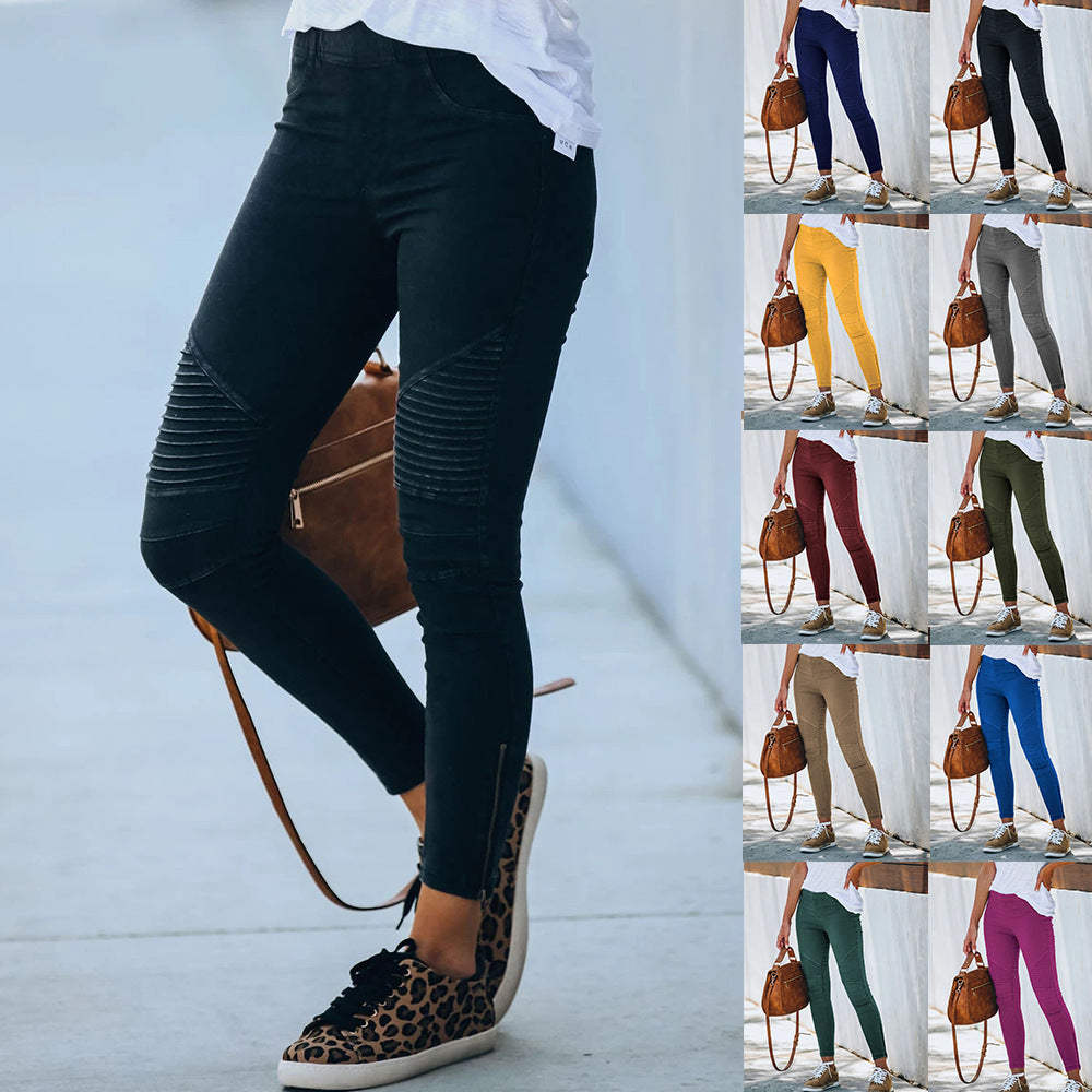 Aliexpress &  hot-selling slim fit casual pants - pencil pants for women, european & american style cross-border ladies' fashion slimming trousers