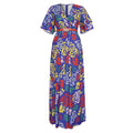 Aliexpress source:  new plus size summer cross-border african women's chiffon printed v-neck floral dress