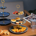 European style multi-tiered fruit platter - creative & stylish dining plate, modern living room three-tier fruit bowl, double-layer candy dish