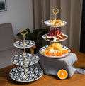 European style multi-tiered fruit platter - creative & stylish dining plate, modern living room three-tier fruit bowl, double-layer candy dish