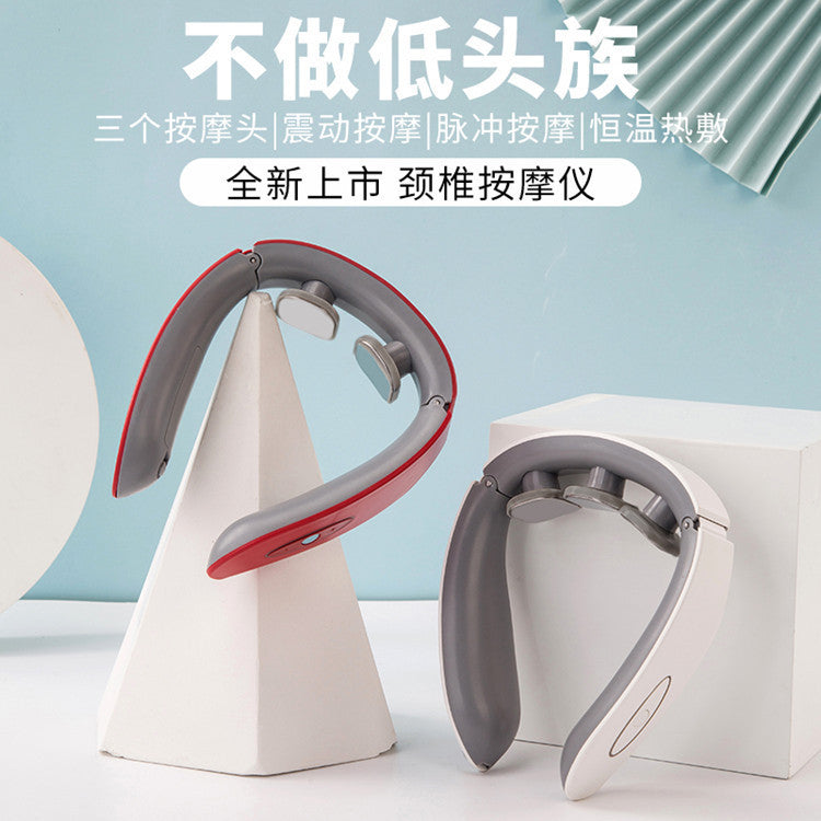 Cervical spine massager, multi-technique electric pulse full body meridian massager, neck support device, neck massager