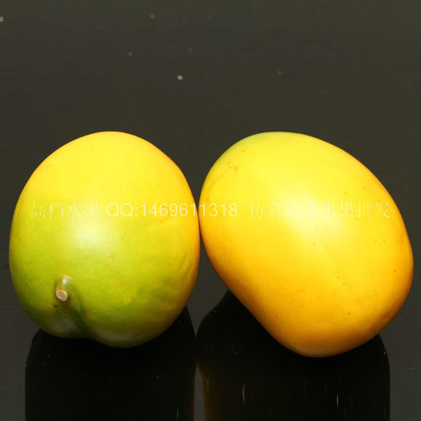 Simulation weighted yellow mango soft glue round mango forced real and fake fruit store decoration shooting props
