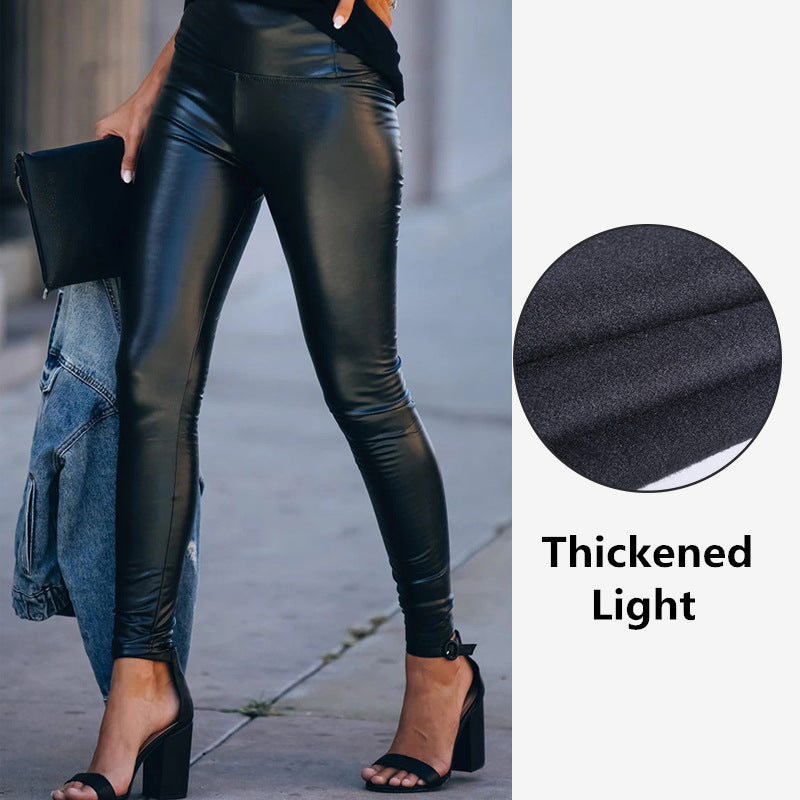 Wish independent station best selling leather pants women's plus size high waist sexy fashion style bottom pants cross-border hot sale