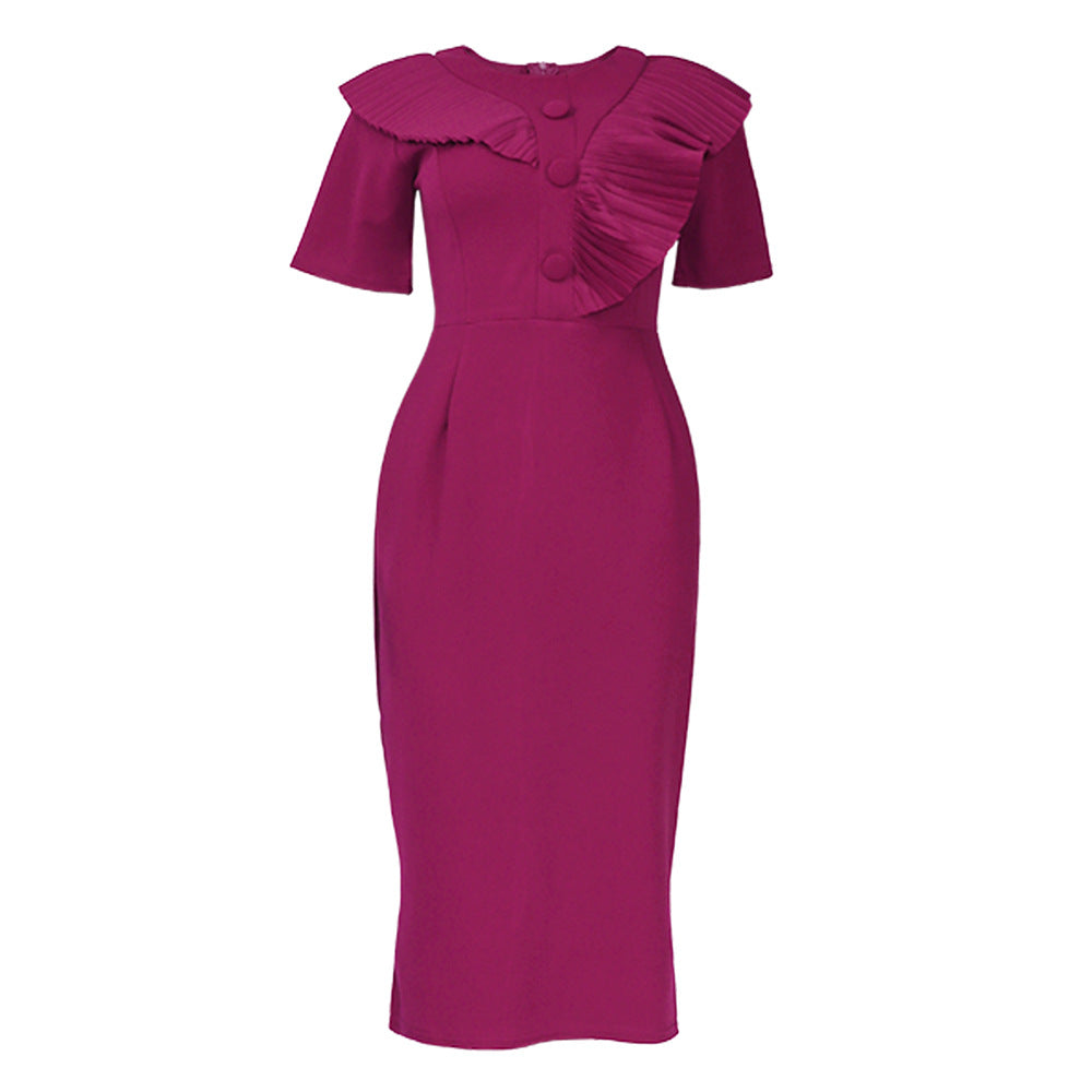 e-commerce, , , pencil skirt, plus-size african women's clothing, ol (office lady) commuter style, solid color dress