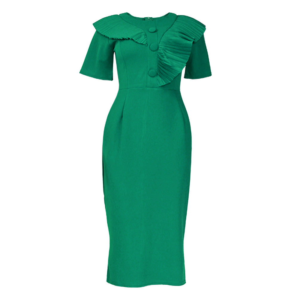 e-commerce, , , pencil skirt, plus-size african women's clothing, ol (office lady) commuter style, solid color dress