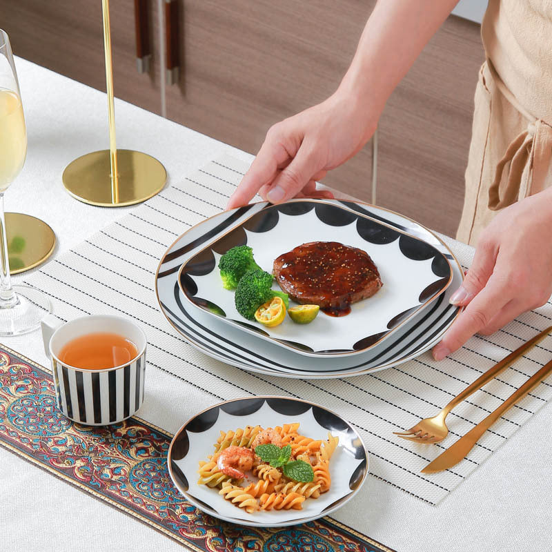 Showcase dining set: nordic light luxury western dinnerware, modern american ceramic tableware - wholesale from manufacturer