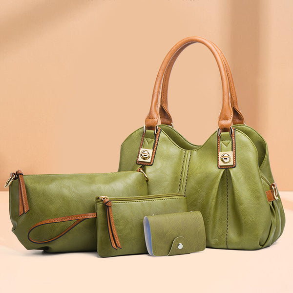2024 new retro mother and child bag three-piece set European and American fashion handbag shoulder bag oblique span bag factory wholesale
