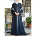 Women's cross-border fashion: new long-sleeve embroidered ethnic style color block patchwork dress/robe